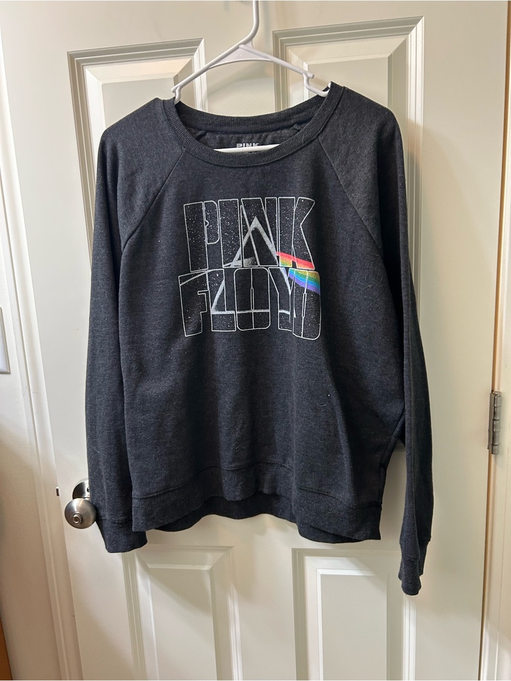 Lucky Brand Black PINK FLOYD Crewneck Sweatshirt with Rainbow Accent
